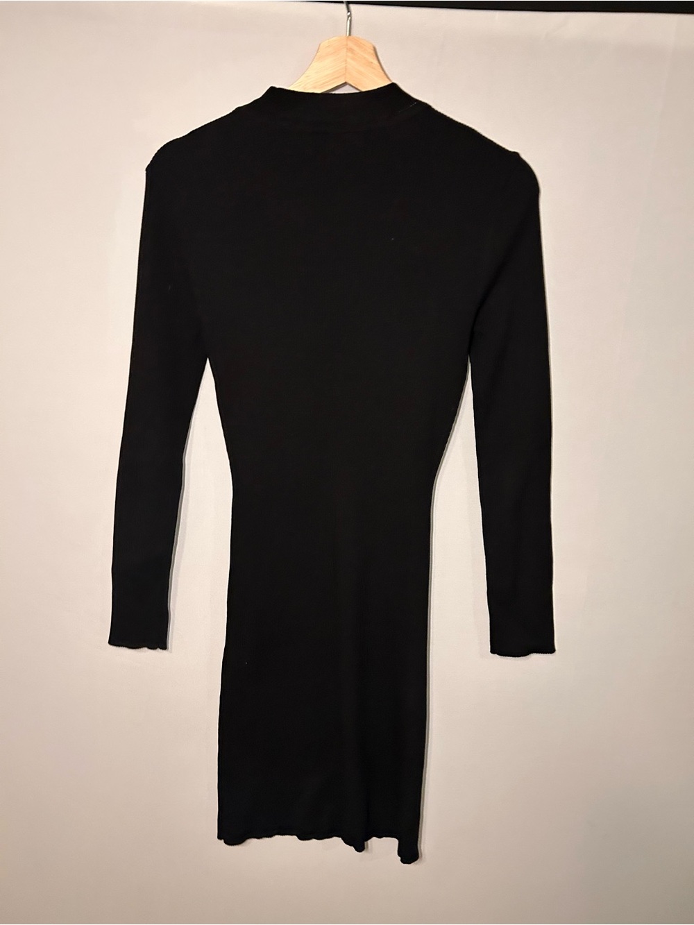 ELA Black Ribbed Cutout Bodycon Midi Dress Size 10 - Picture 4 of 5